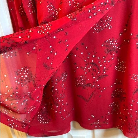 Madewell Red Floral Wrap Dress #Event #Party #Special Event - Picture 4 of 9